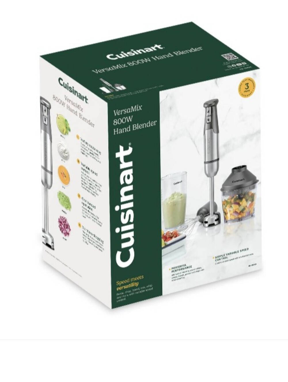 Cuisinart stainless steel immersion hand blender with chopper